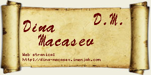 Dina Maćašev vizit kartica